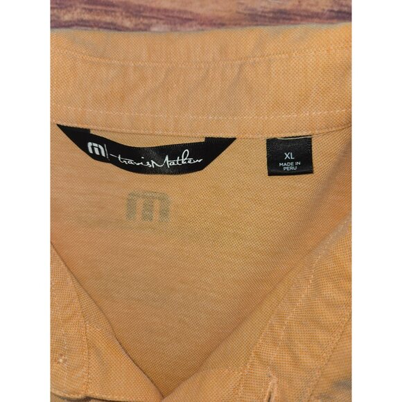 Travis Mathew Mens XL Peach Polo (Tour 19) - Picture 5 of 9